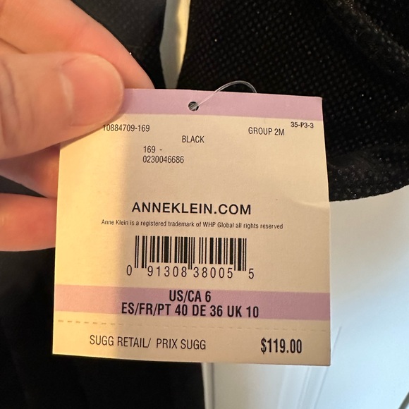 🆕NWT Anne Klein black velvet sparkly dress - Picture 4 of 4